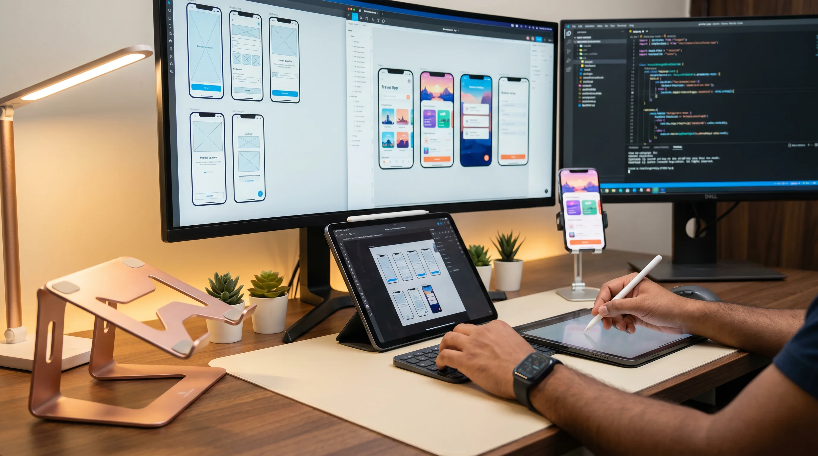 App development process at Setup With Anna - UI/UX design and coding