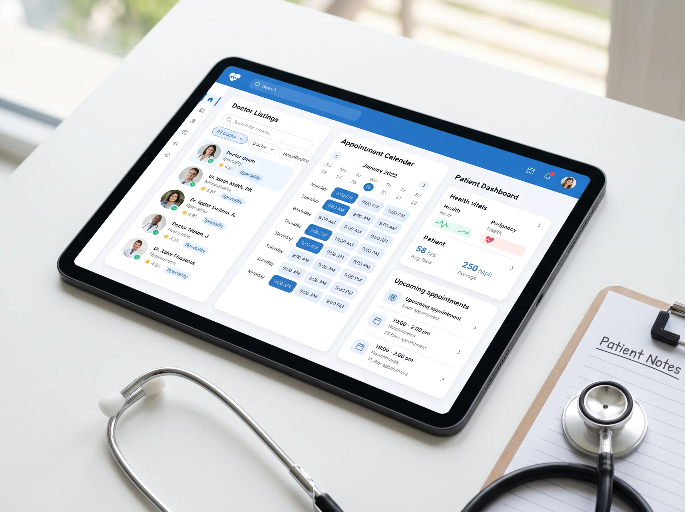 Healthcare appointment booking app project