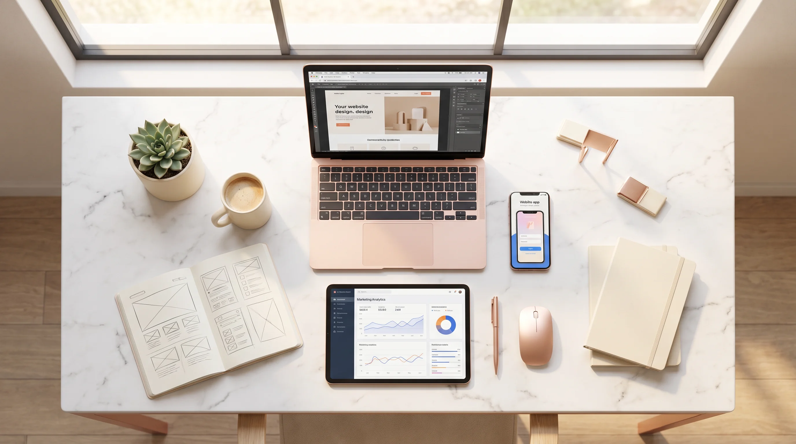 Setup With Anna workspace showing app development and marketing tools
